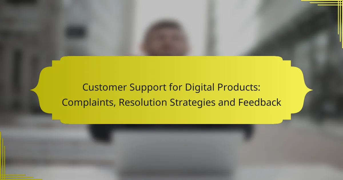 Customer Support for Digital Products: Complaints, Resolution Strategies and Feedback