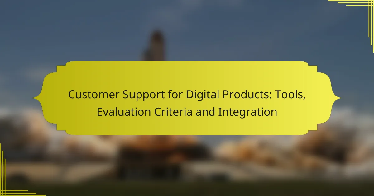 Customer Support for Digital Products: Tools, Evaluation Criteria and Integration