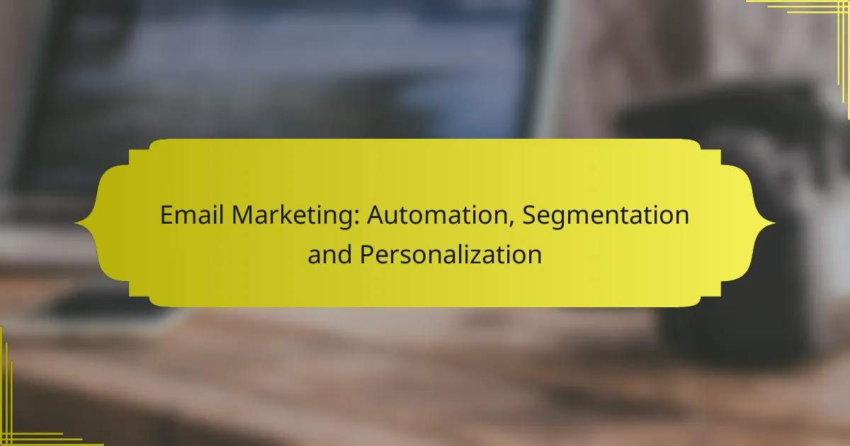 Email Marketing: Automation, Segmentation and Personalization