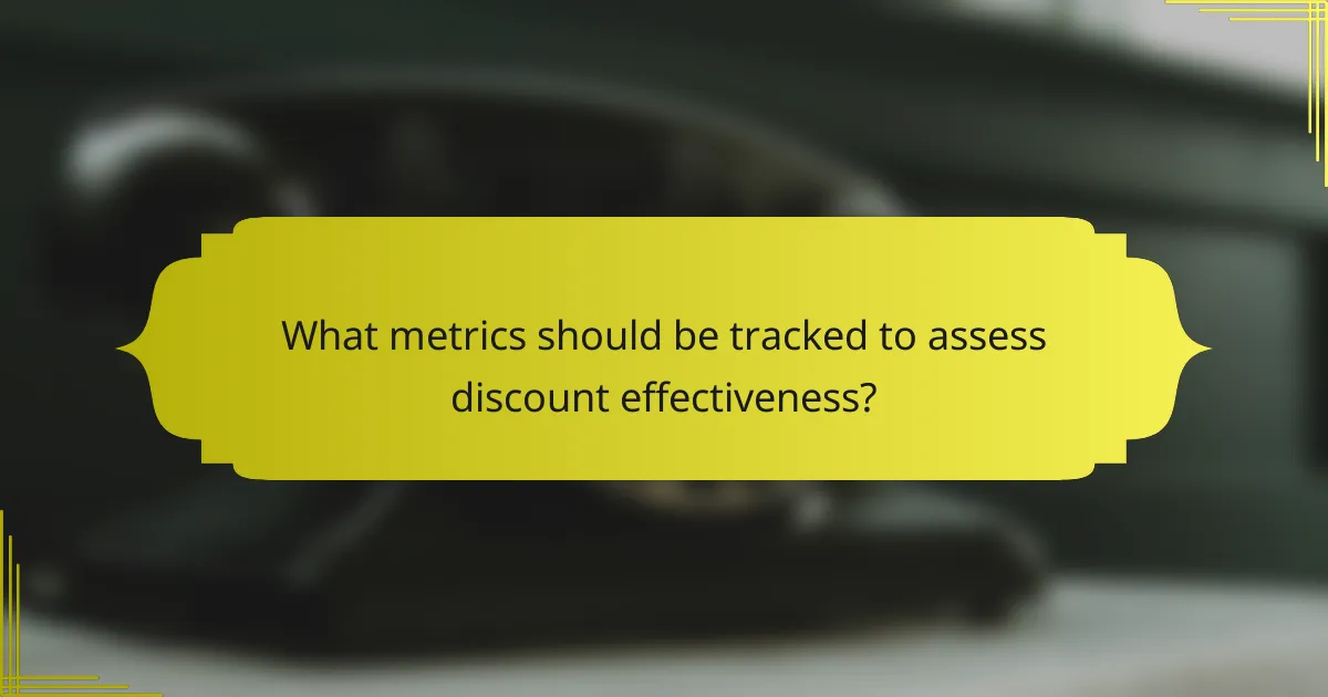 What metrics should be tracked to assess discount effectiveness?